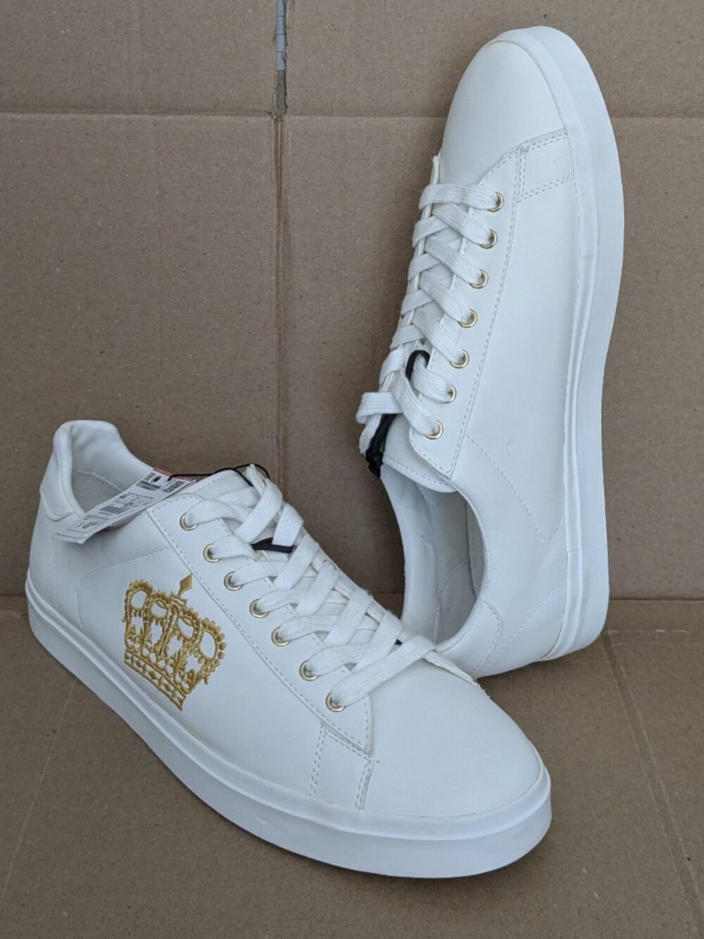 Zara  Sneakers Men's Size 11 US Leather Upper Logo Queen White
